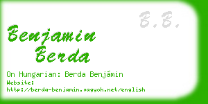 benjamin berda business card