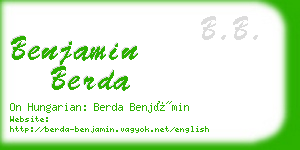 benjamin berda business card